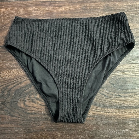 No Boundaries Black Textured Swim Bottoms Juniors size Large 11-13 - Picture 1 of 3